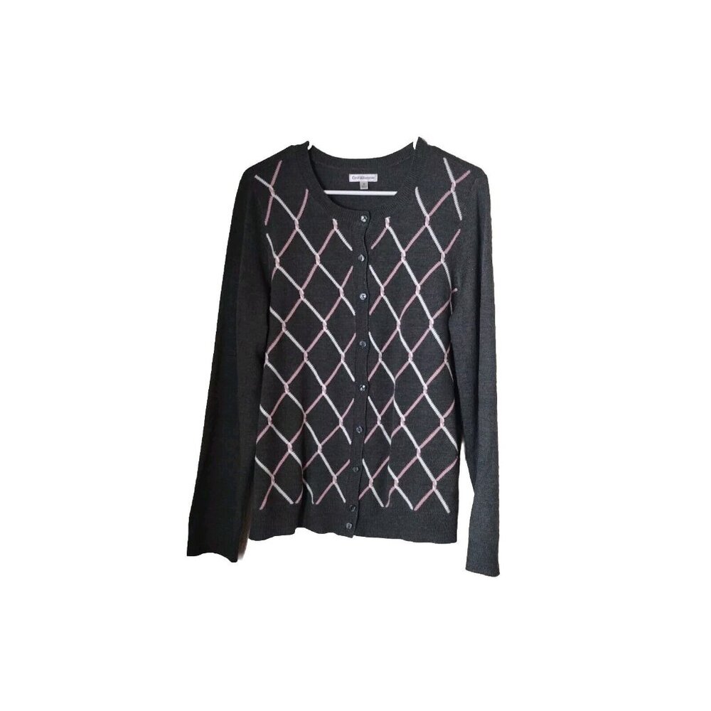 Croft Barrow Sweater Womens Medium Button Up Long Sleeve